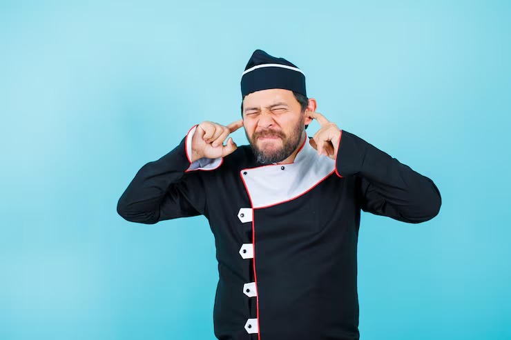 Black Piping Chef Bandana by Orient Uniforms for customers in Dubai, Abu Dhabi, Sharjah, Ajman and across the UAE