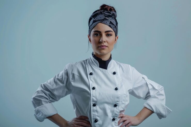 Female Chef Bandana by Orient Uniforms for customers in Dubai, Abu Dhabi, Sharjah, Ajman and across the UAE