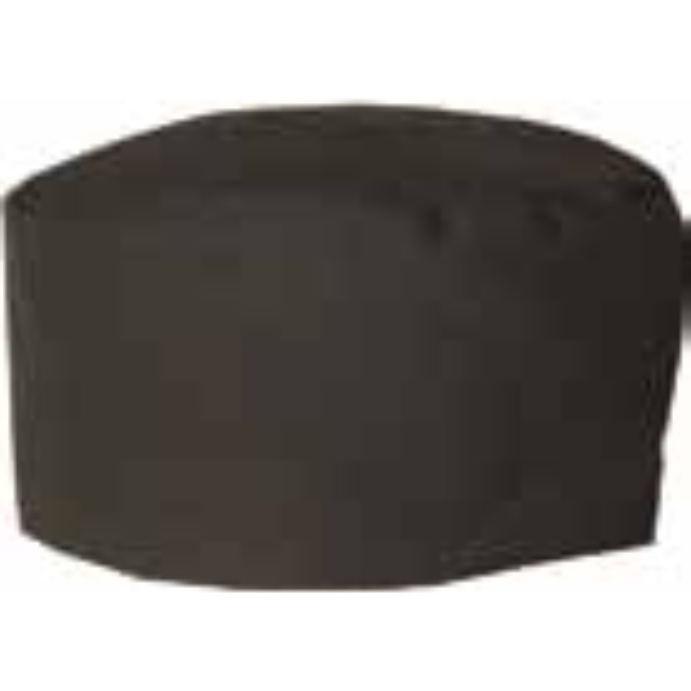 Black Cotton Chef Cap by Orient Uniforms for customers in Dubai, Abu Dhabi, Sharjah, Ajman and across the UAE