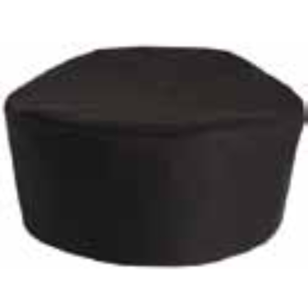 Round Chef Black Cap by Orient Uniforms for customers in Dubai, Abu Dhabi, Sharjah, Ajman and across the UAE