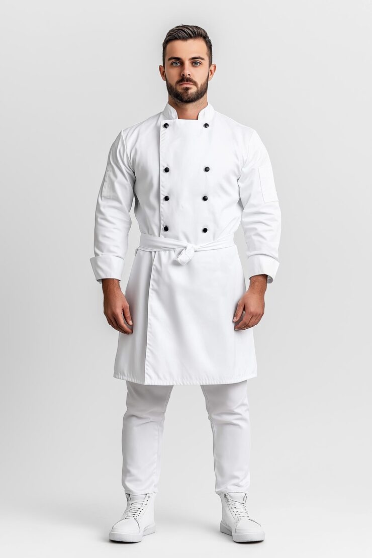 Minimalist Chef Outfit Pure Simple Lines by Orient Uniforms for customers in Dubai, Abu Dhabi, Sharjah, Ajman and across the UAE