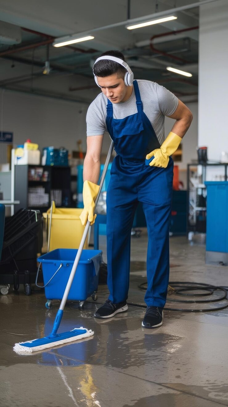 12 Cleaning Headphones Washing Floor 926199
