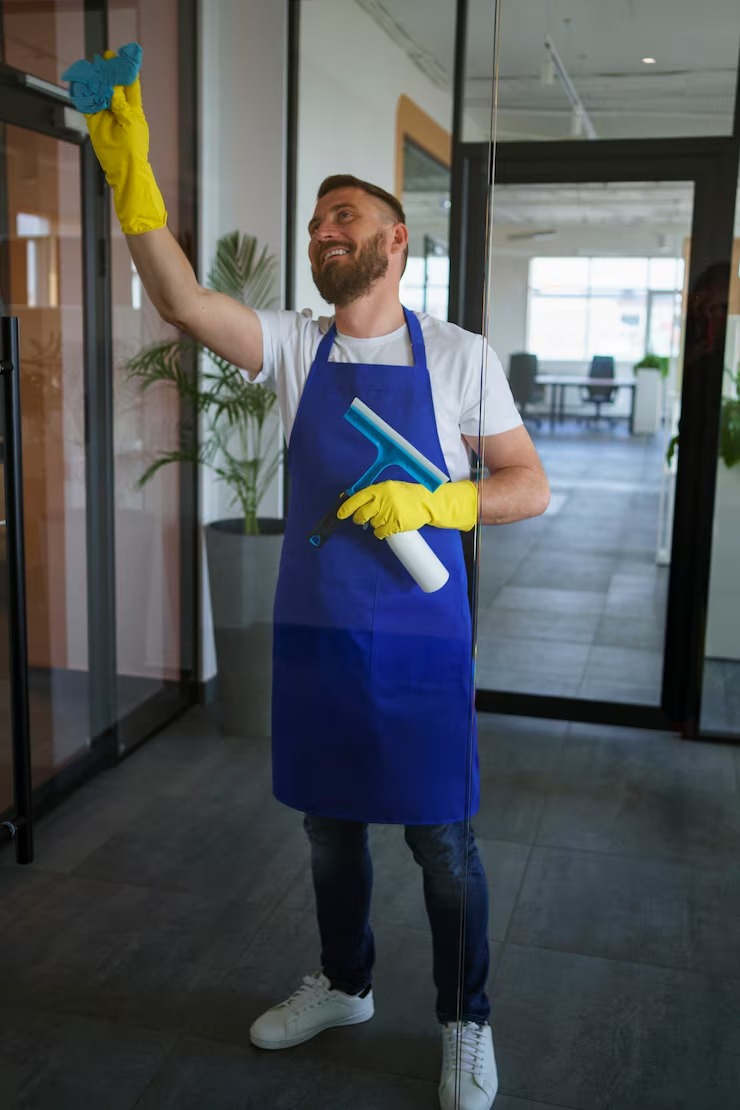 15 Cleaning Person Cleaning Office Window