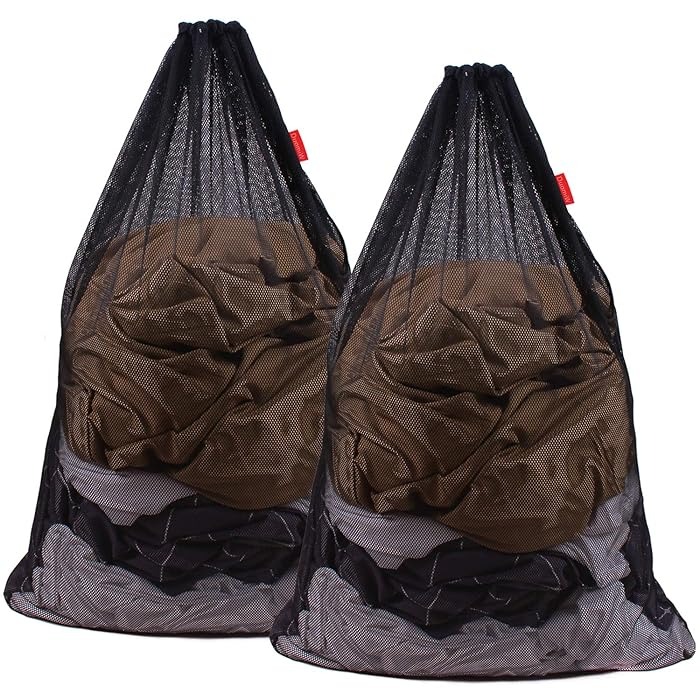 Mesh Material Black Laundry Bag by Orient Uniforms for customers in Dubai, Abu Dhabi, Sharjah, Ajman and across the UAE
