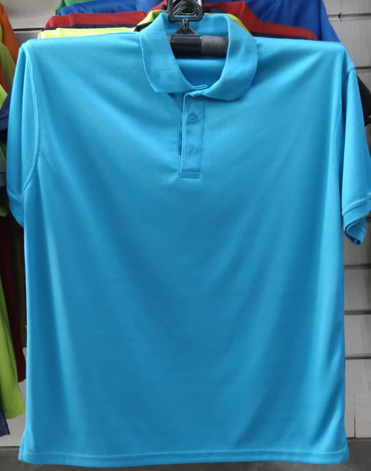 Dry Fit Collection Polo Aqua Bluee Color Polyester Mesh