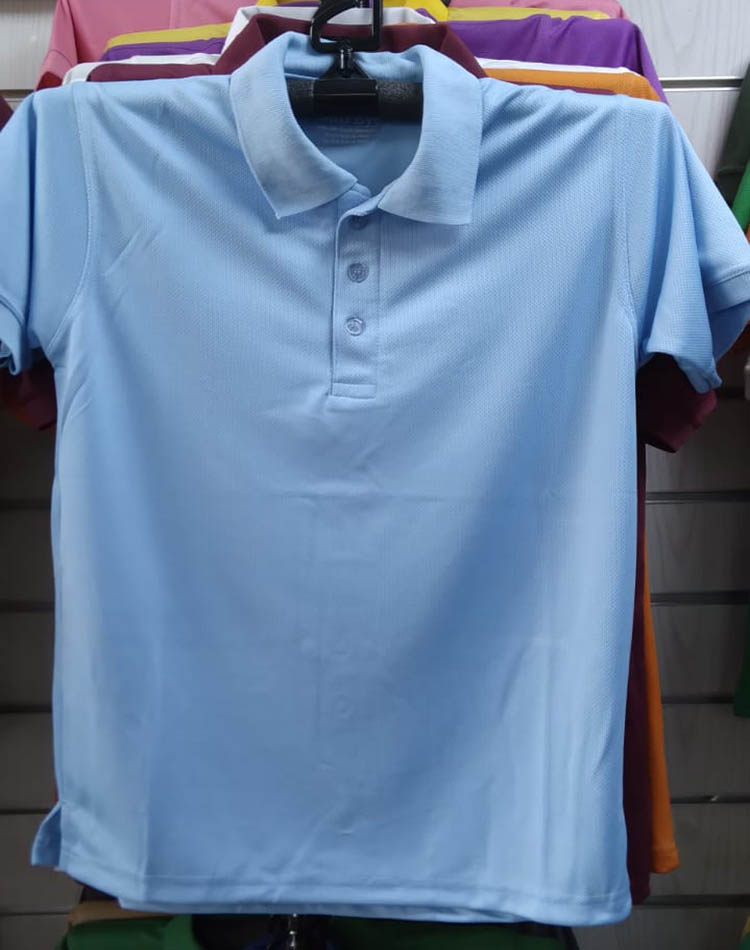 Dry Fit Collection Polo Bluee Color Polyester Mesh