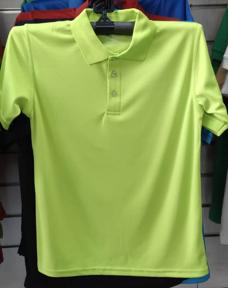 Dry Fit Collection Polo Lemon Yellow Color Polyester Mesh
