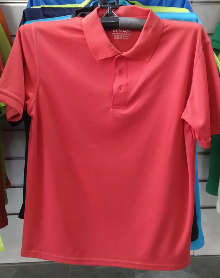 Dry Fit Collection Polo Red Color Polyester Mesh