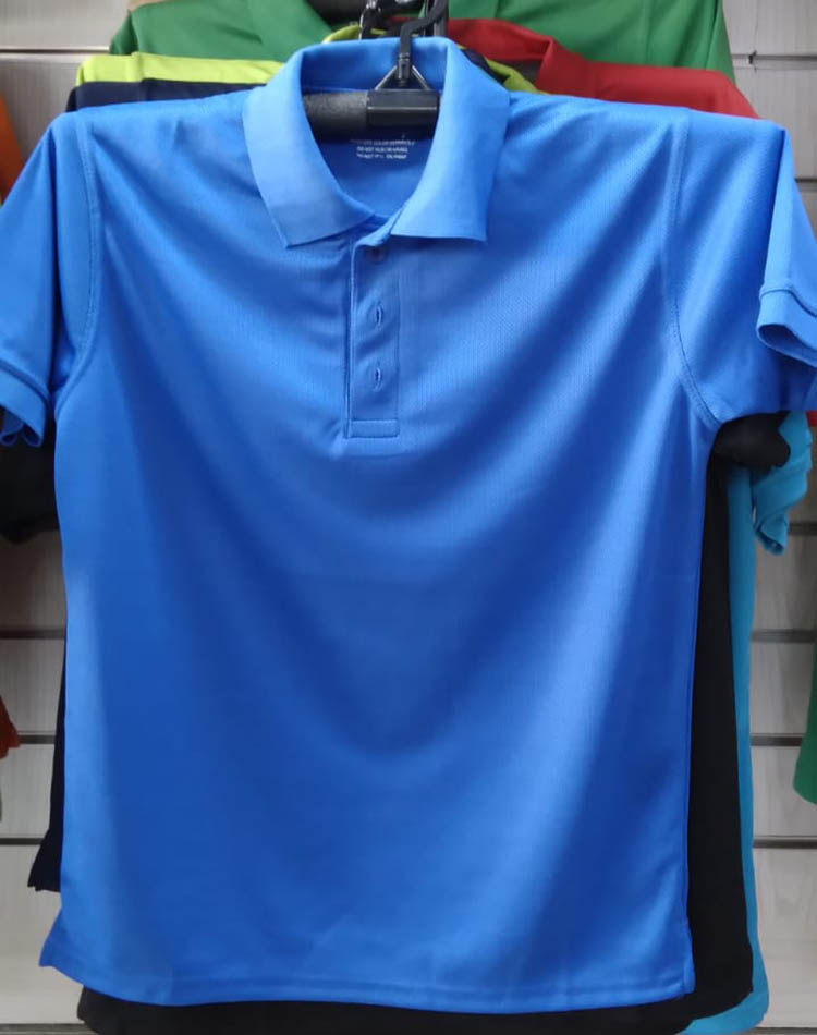 Dry Fit Collection Polo Royal Color Polyester Mesh