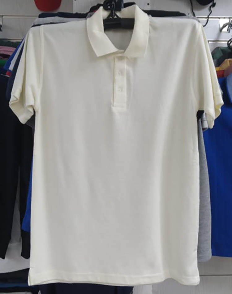 Dry Fit Collection Polo White Color Polyester Mesh