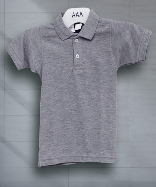 Kids Tshirts Light Gray Polo 3 4 Years