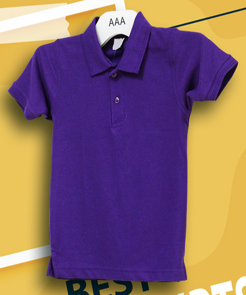Kids Tshirts Purple Polo Sizes 5 Years