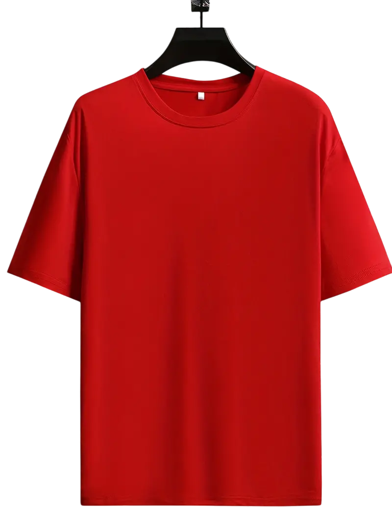 Oversize Tshirts Red Color Cotton Tshirt