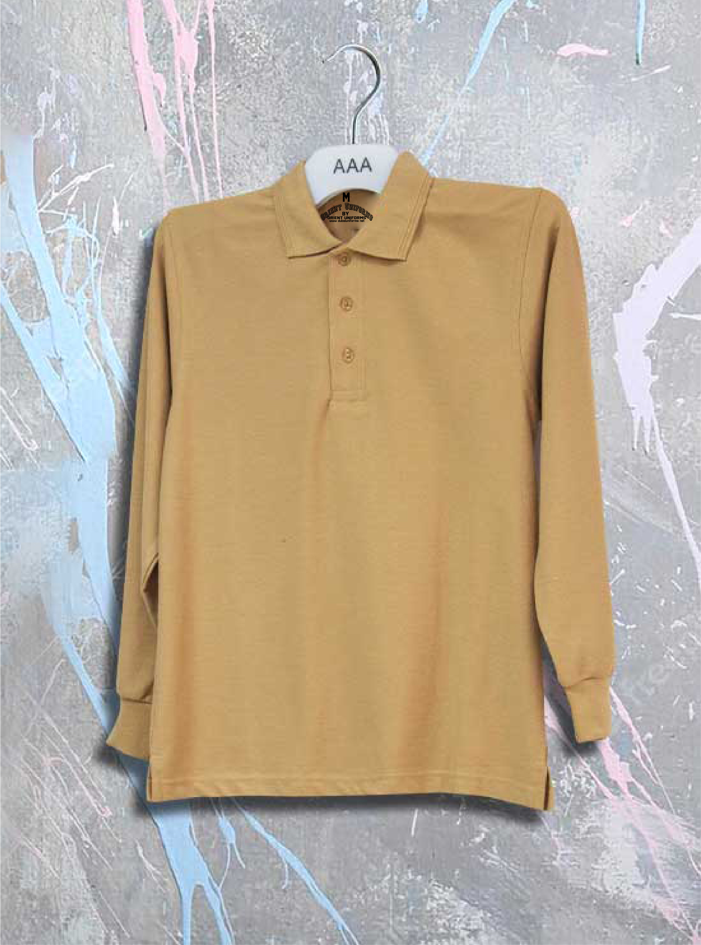 Polo S Beige Full Sleeves Shirt Cotton