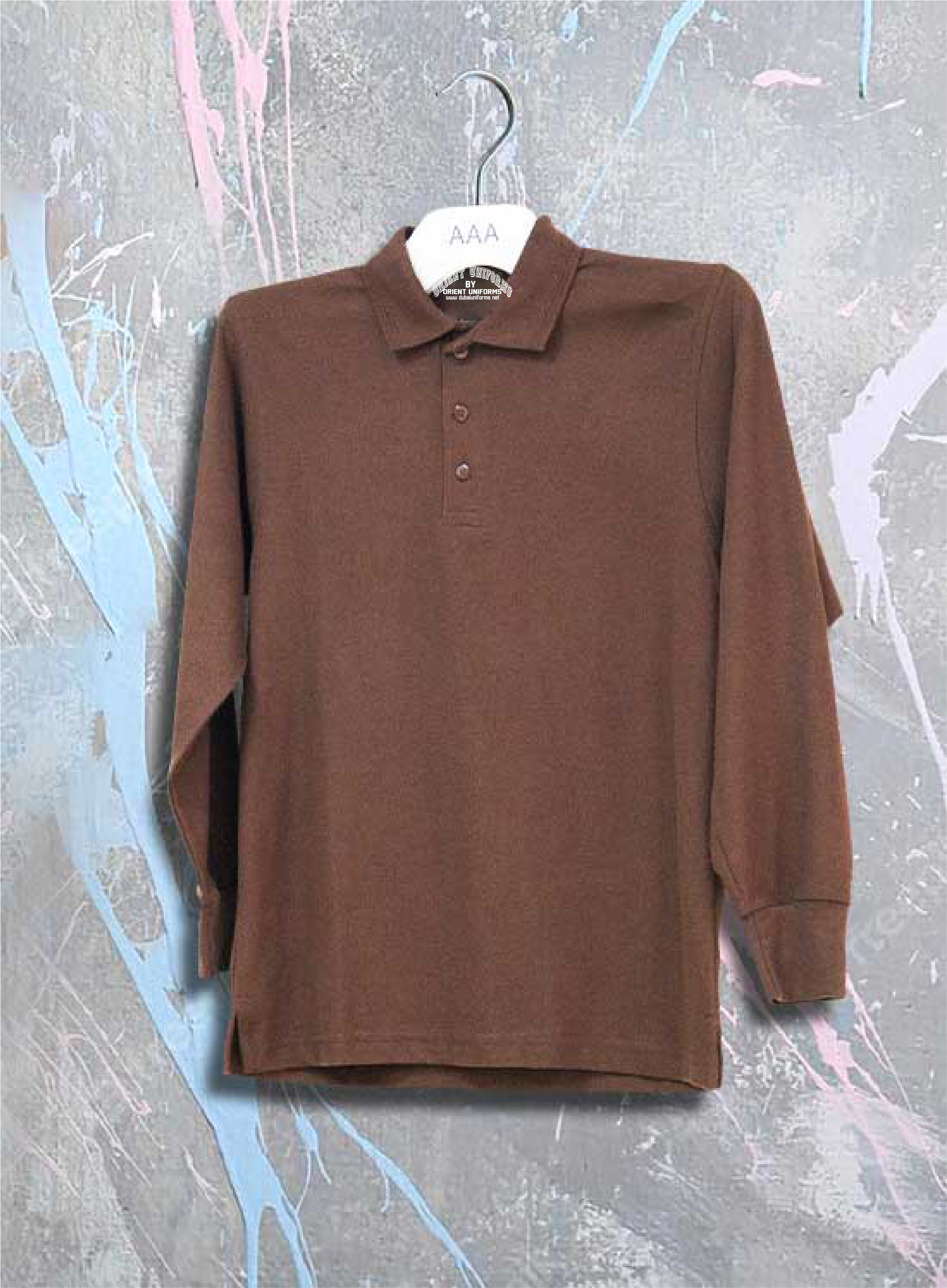 Polo S Brown Full Sleeves Shirt Cotton