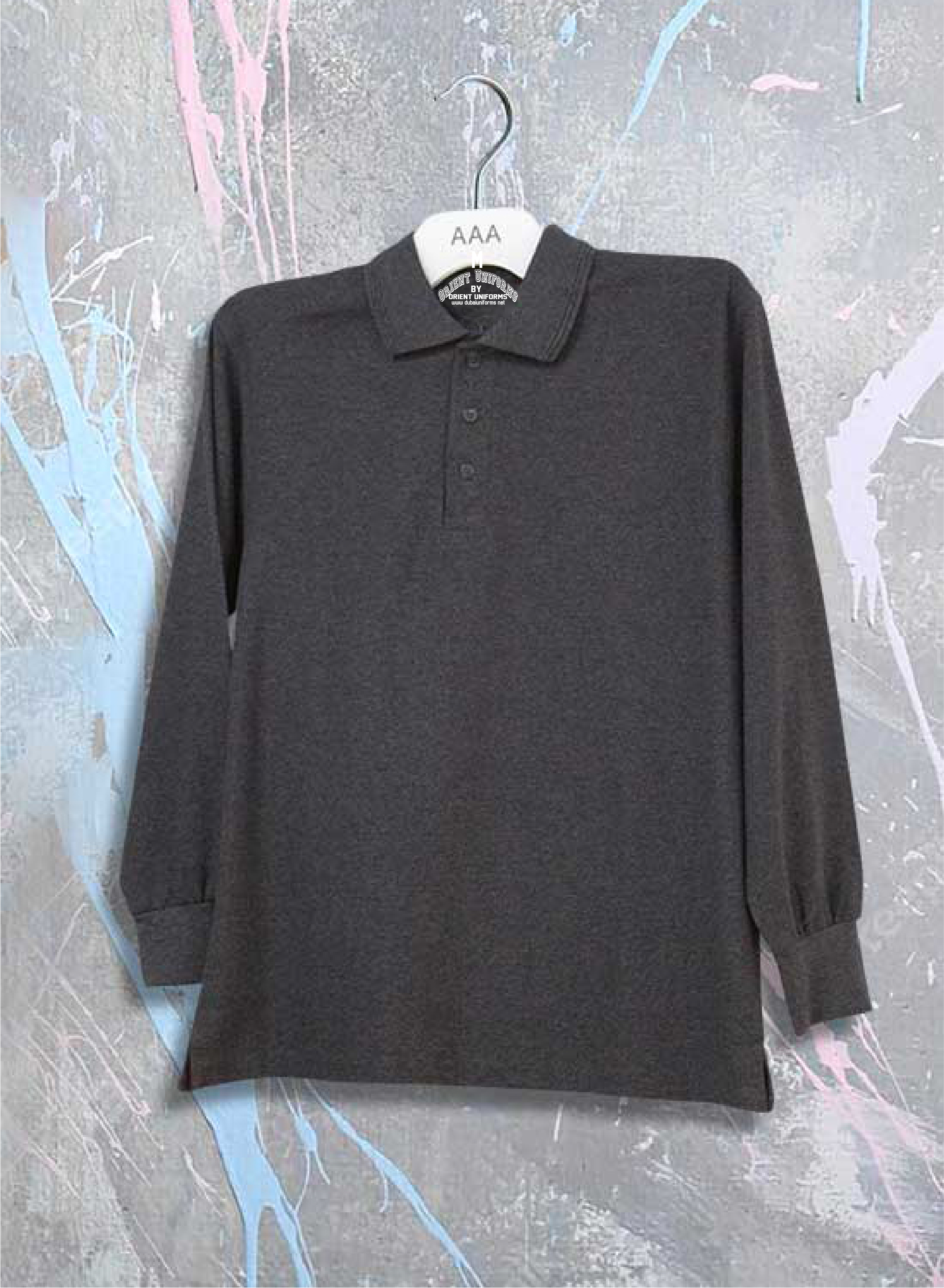 Polo S Dark Gray Full Sleeves Shirt Cotton