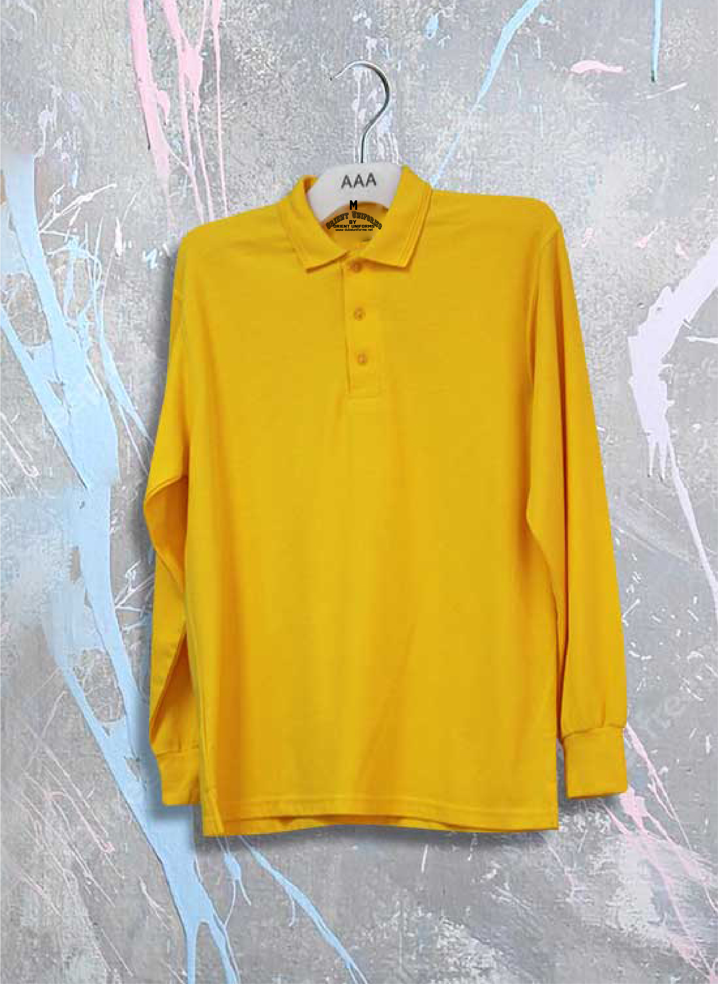 Polo S Golden Yellow Full Sleeves Shirt Cotton