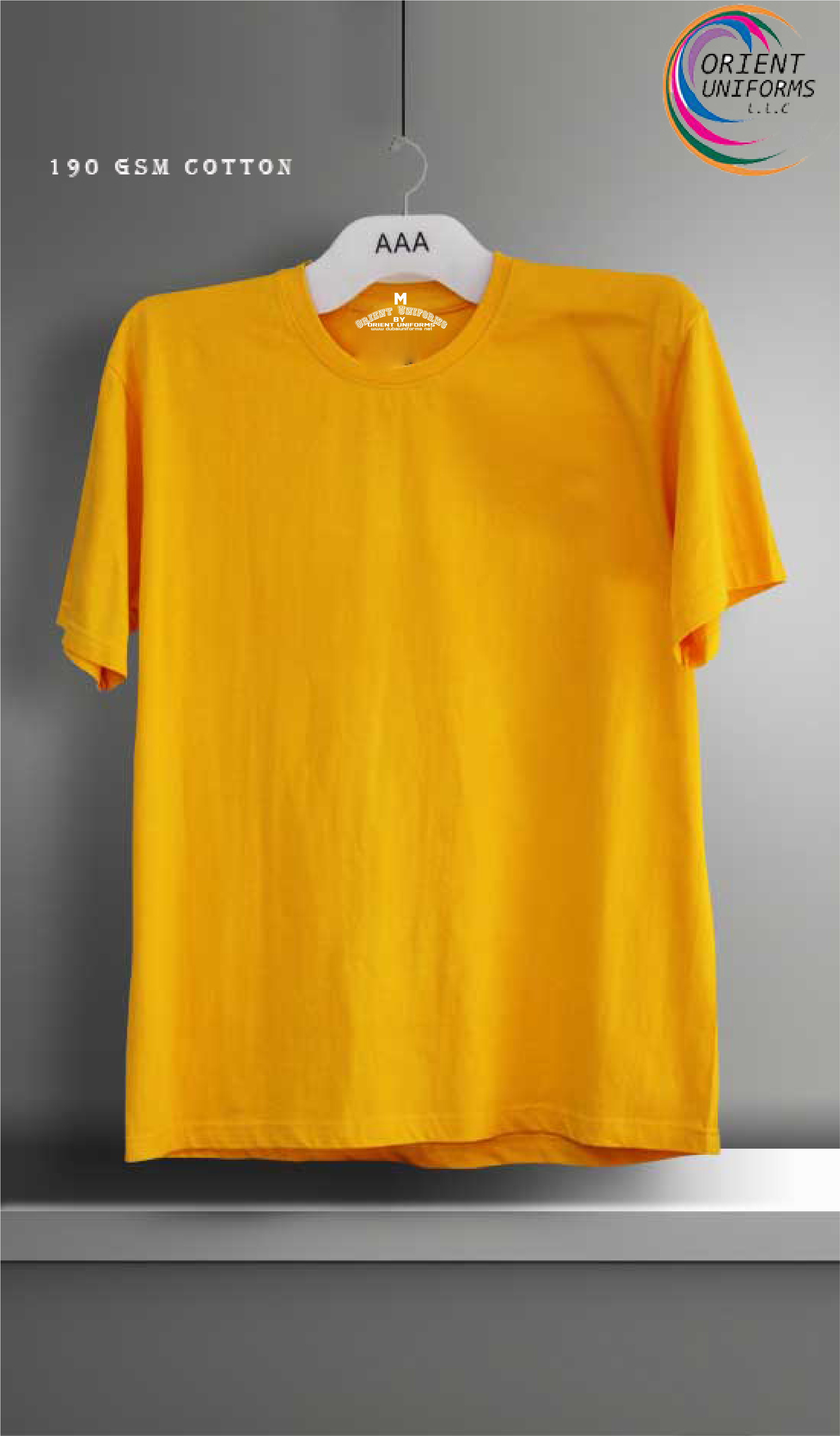 Round Neck Tshirts Golden Yellow Tshirt