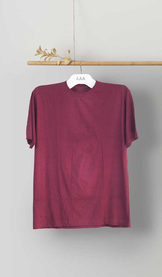 Round Neck Tshirts Maroon Tshirt