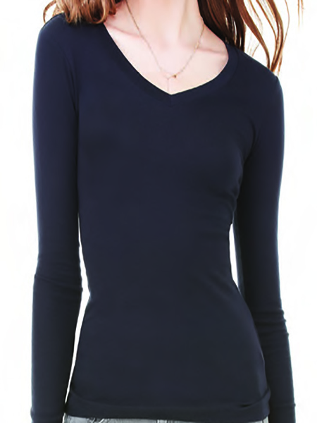 V Neck Tshirts Black Cotton Regular Fit Tshirt