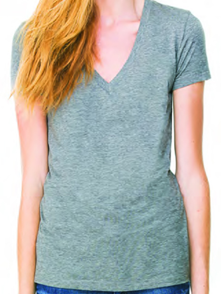 V Neck Tshirts Cotton Gray Tshirt