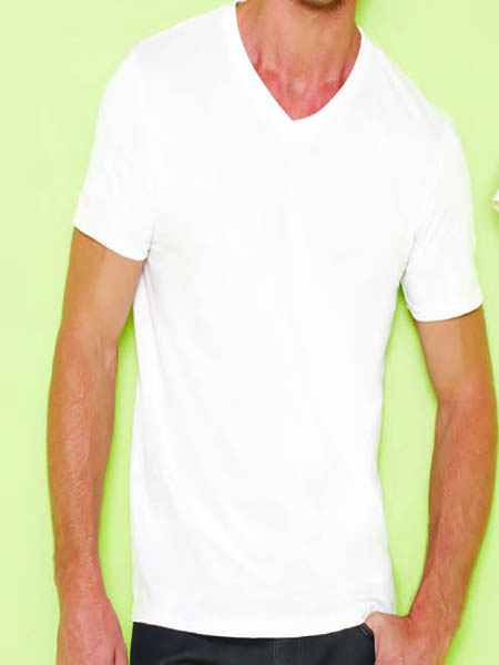 V Neck Tshirts Cotton White Tshirt Regular Fit