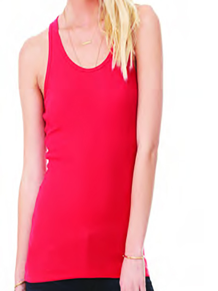 V Neck Tshirts Red Cotton Vest Ladies